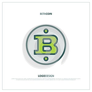 Virtual currency isolated icon. vector digital altcoin logo