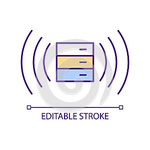 Virtual dataset storage RGB color icon