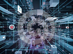 technology virtual image photo background