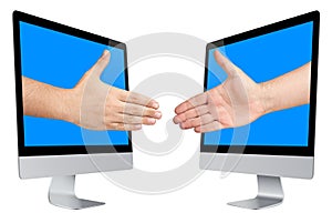 Virtual E-Business Handshaking Deal Screen