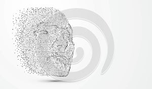 A virtual face,vector illustration
