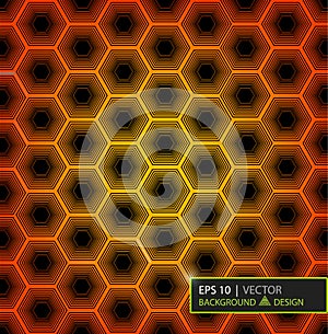 Virtual futuristic user interface of hexes. Vector illustration.