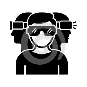 Virtual glasses  Flat inside vector icon which can easily modify or edit