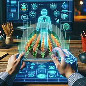 Virtual Harvesting Game A holographic game where users can virtu photo
