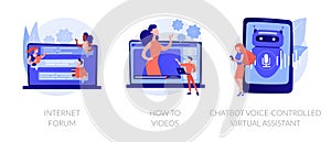 Virtual help and assistance vector concept metaphor.