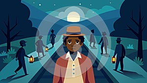 A virtual journey through the Underground Railroad simulating the dangerous and harrowing path to freedom for photo