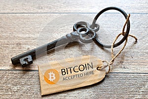Virtual money Bitcoin cryptocurrency - Bitcoins accepted here
