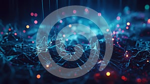 virtual network of the artificial intelligence learning algorithm