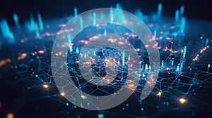 virtual network of the artificial intelligence learning algorithm