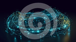 virtual network of the artificial intelligence learning algorithm