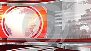 Virtual News Studio Set Background