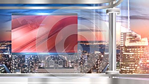 Virtual News Studio Set Background