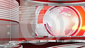 Virtual News Studio Set Background