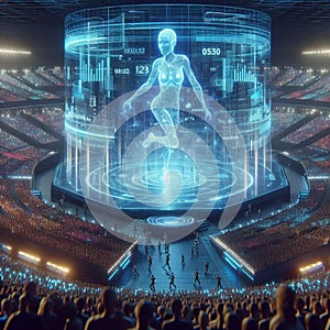 Virtual NFT concert, AI generated image