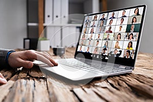 Virtual Online Videoconference Meeting Chat