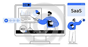 Virtual Presentation and SaaS Collaboration for Business Analytics and Team Communication
