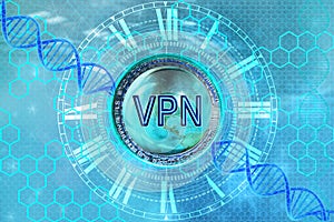 Virtual Private Network lock on Earth model, control, limiting use of Internet, business VPN solutions enterprise to secure data