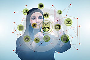 Virtual private network VPN cyber concept