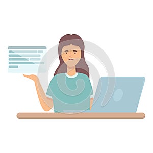 Virtual program icon cartoon vector. Computer project