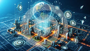 Virtual real estate auction, AI generated image