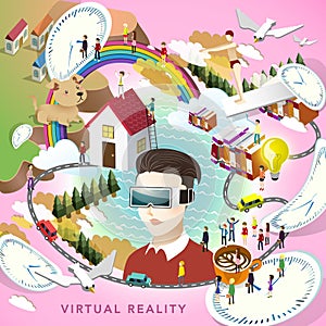 Virtual reality concept