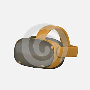 Virtual reality 3d VR glasses for gaming. Cyberspace of metaverse game concept. Vector illustration
