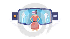 Virtual Reality Experience: Immersive Tech and Digital Interaction Icon, vector design Generative AI