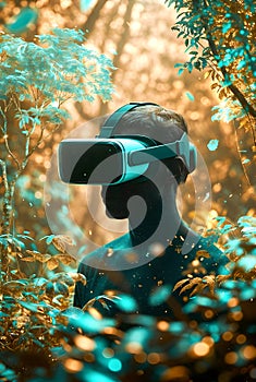 Virtual Reality Exploration Deep Within A Luminous Enchanted Nature Setting