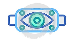 Virtual Reality Eye Icon in Headset, Immersive Tech Experience, vector design Generative AI