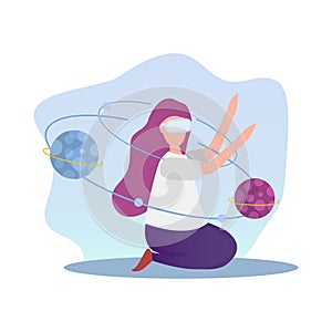 Virtual Reality Flat Illustration