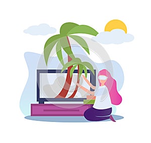 Virtual Reality Flat Illustration