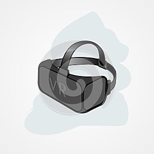 Virtual reality glasses display simple flat style vector illustration