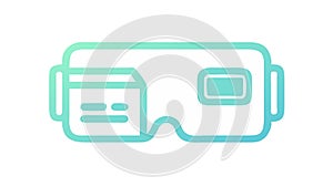 Virtual Reality Glasses, Immersive Gaming Digital Worlds, vector design Generative AI