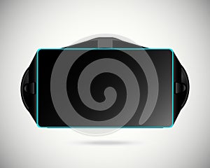 Virtual reality glasses isolated vector