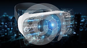 Virtual reality glasses technology illustration 3D rendering