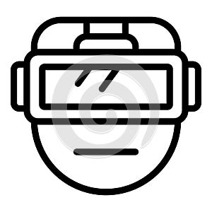 Virtual reality goggles icon outline vector. Augmented simulator