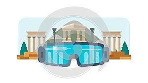 Virtual Reality Goggles Vector Icon, vector design Generative AI