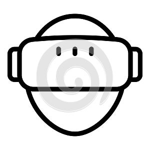 Virtual reality headgear icon outline vector. Immersive illusion photo