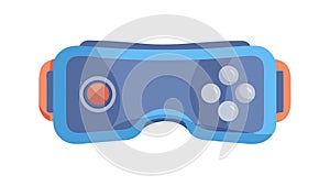 Virtual Reality Headset with Controller Interface, vector design Generative AI