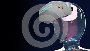 Virtual reality   headset  it equipment 3d rendering for technology content