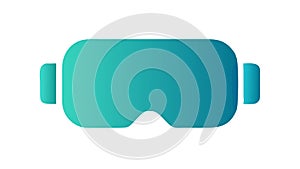 Virtual Reality Headset Flat Icon, Gaming, Technology, vector design Generative AI