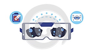 Virtual Reality Headset Icon, Immersive Digital Experience Vector, vector design Generative AI