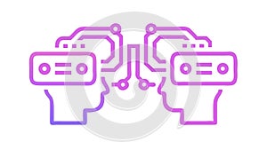 Virtual Reality Headset Icon, Immersive Digital Experience, vector design Generative AI