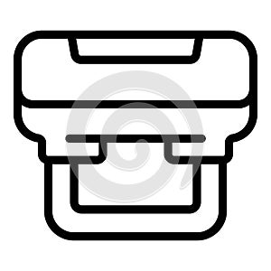 Virtual reality headset icon outline vector. Immersive world vision photo