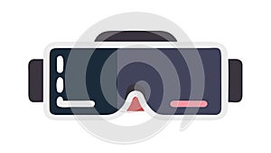 Virtual Reality Headset Immersive Technology Gaming, vector design Generative AI