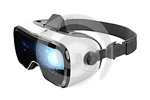 Virtual reality headset isolated on white background.