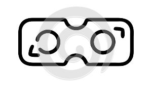Virtual Reality Headset Outline Icon, vector design Generative AI