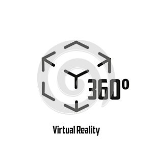 Virtual reality icon. Concept VR symbol.