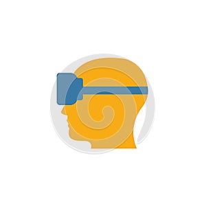 Virtual Reality icon. Flat creative element from visual device icons collection. Colored virtual reality icon for templates, web