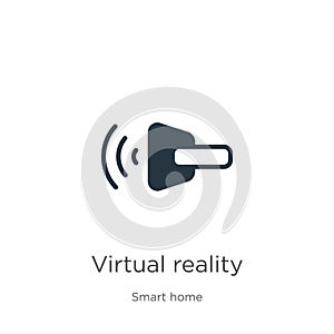 Virtual reality icon vector. Trendy flat virtual reality icon from smart house collection isolated on white background. Vector
